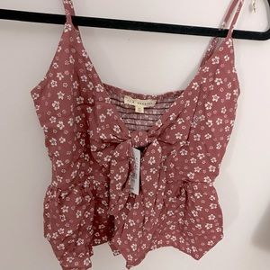 Pink and white Pacsun tank top never worn!